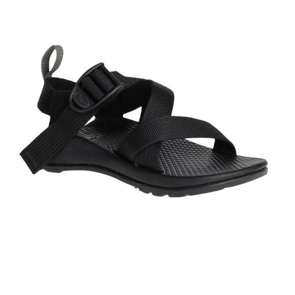 Chaco Z/1 EcoTread Outdoors Walking Sandal Big Kid Black - Unisex Size 1 - Picture 1 of 9
